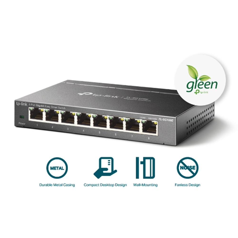 TP-LINK 8port TL-SG108E GIGABIT Yönetilebilir Switch Masaüstü 