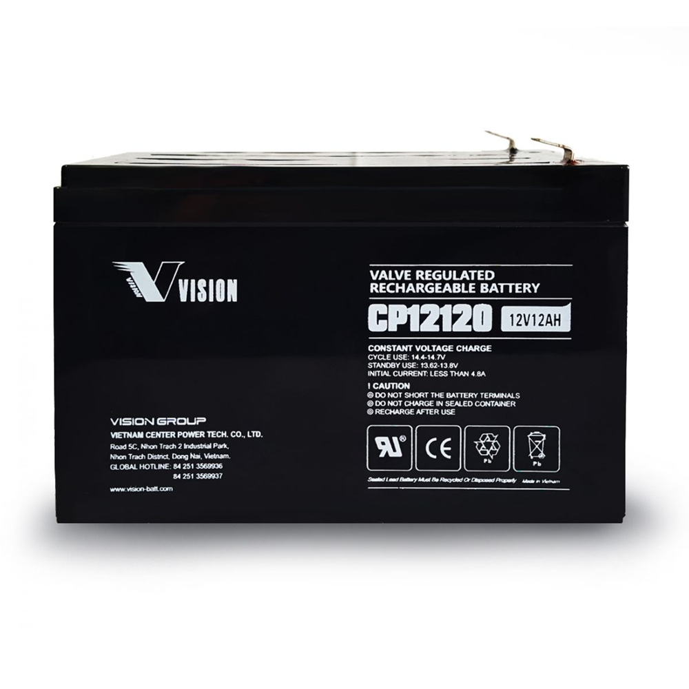 VISION CP12120 12v 9amper Kuru Tip Akü TSE Belgeli 