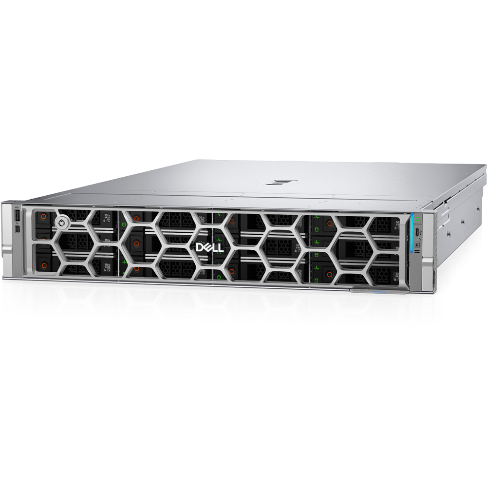 DELL POWEREDGE R570 SPL2 XEON 6511P 32GB DDR5 RDIMM-2x960GB SSD-2x1100w 2U Rack Sunucu