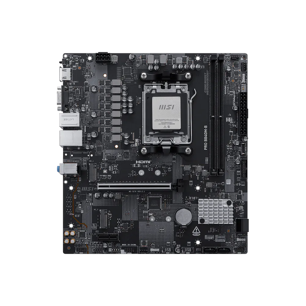 MSI PRO B840M-B DDR5 HDMI-VGA PCIE 4.0 AM5 mATX