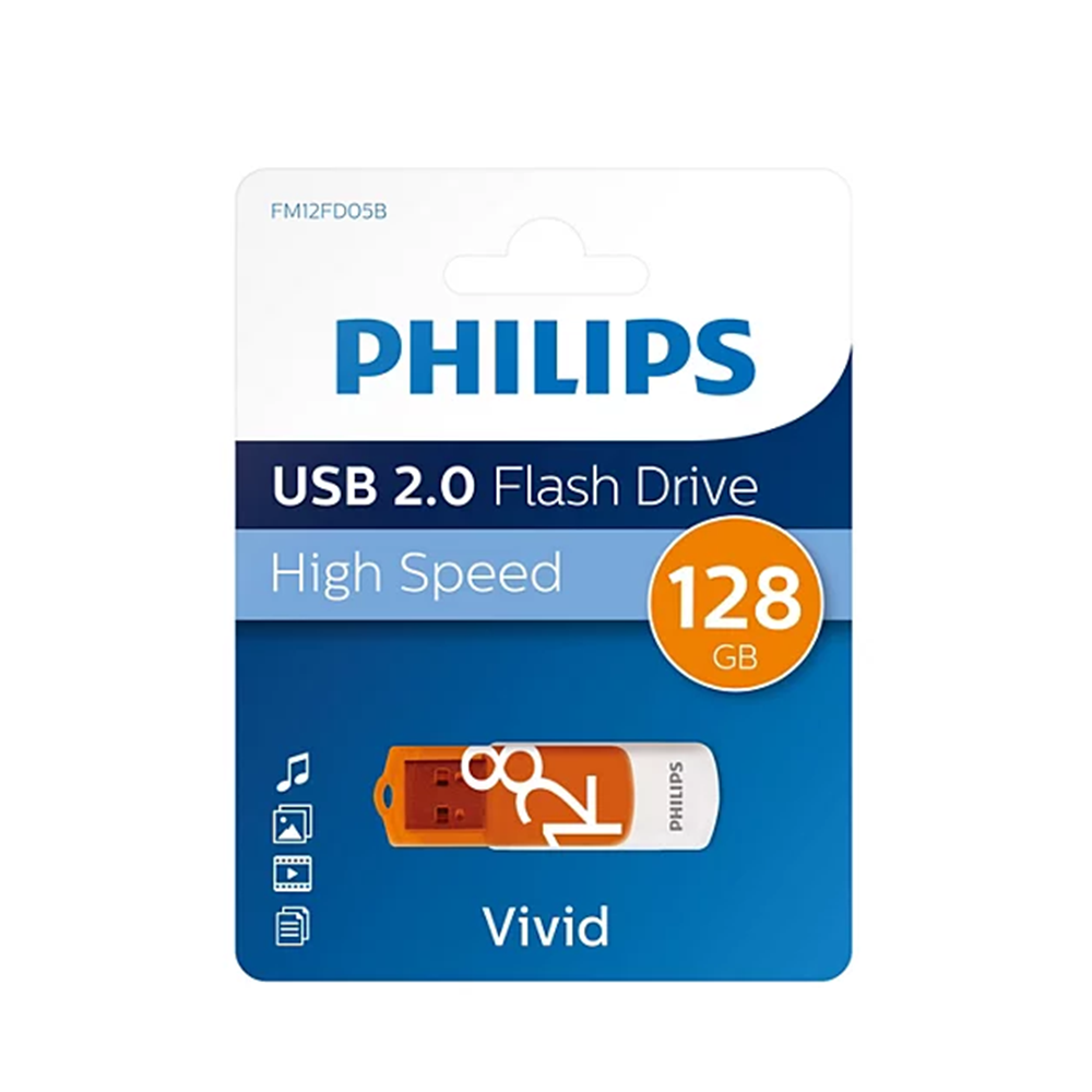 PHILIPS 128GB USB 2.0 Vivid FM12FD05B/00 Turuncu Taşınabilir Bellek