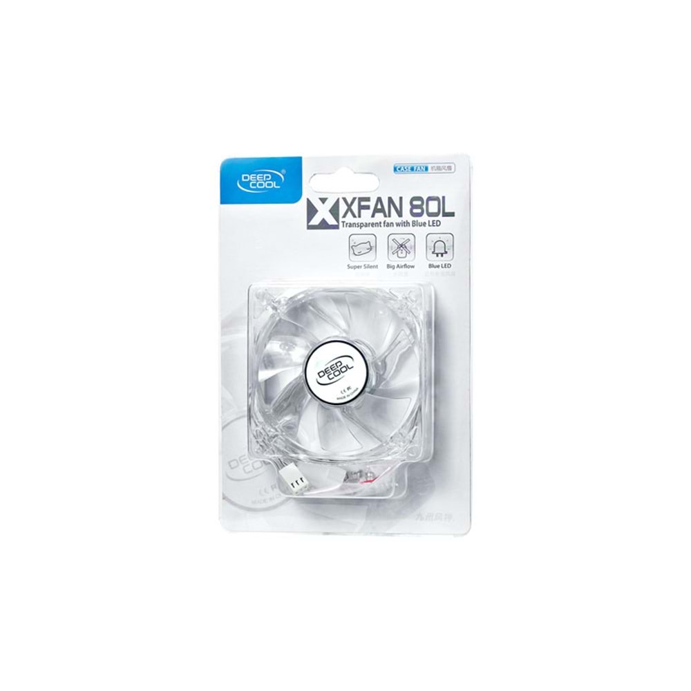 DEEPCOOL XFan 80L/B 8cm LED'li Kasa Fanı