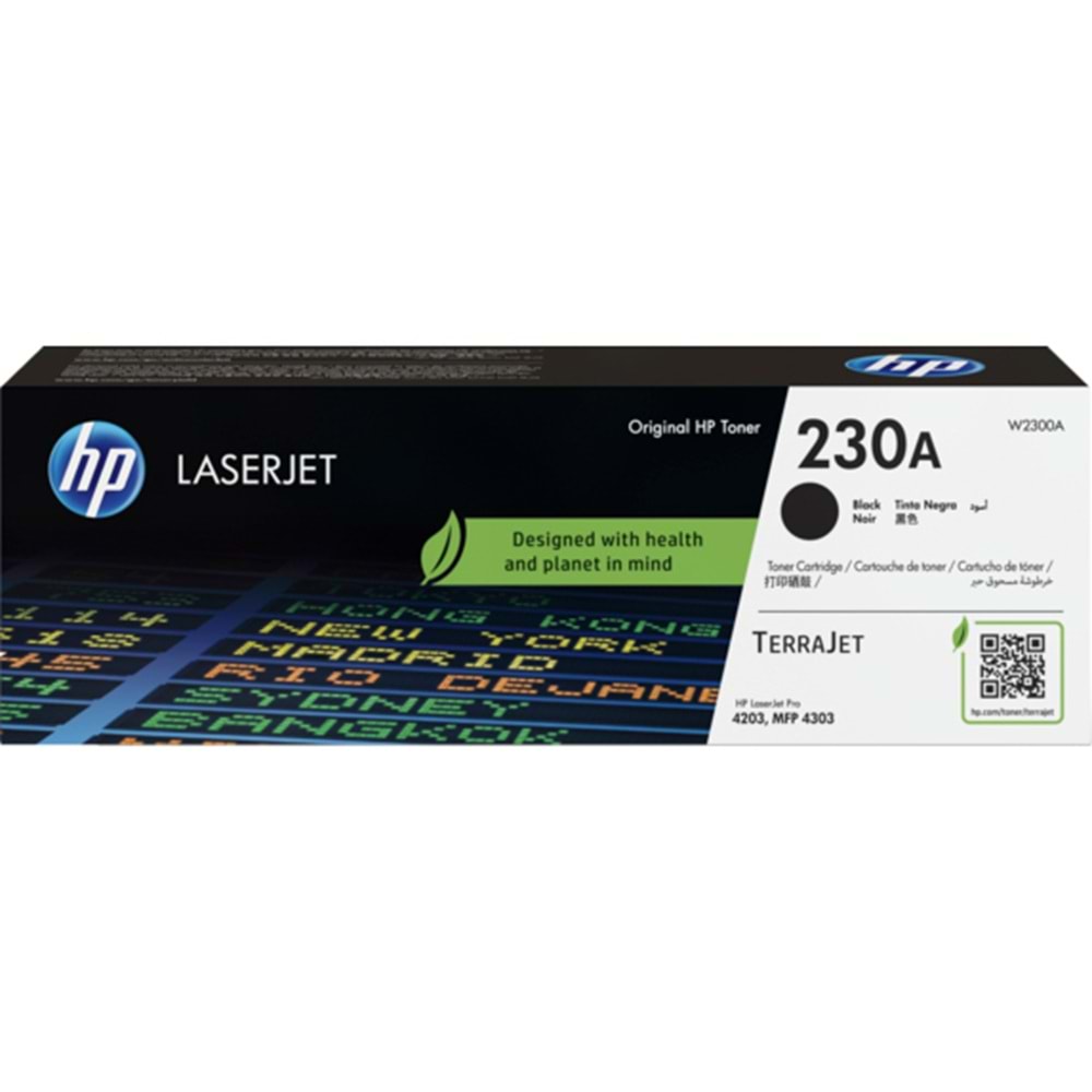 HP 230A Siyah LaserJet Toner Kartuşu (W2300A)