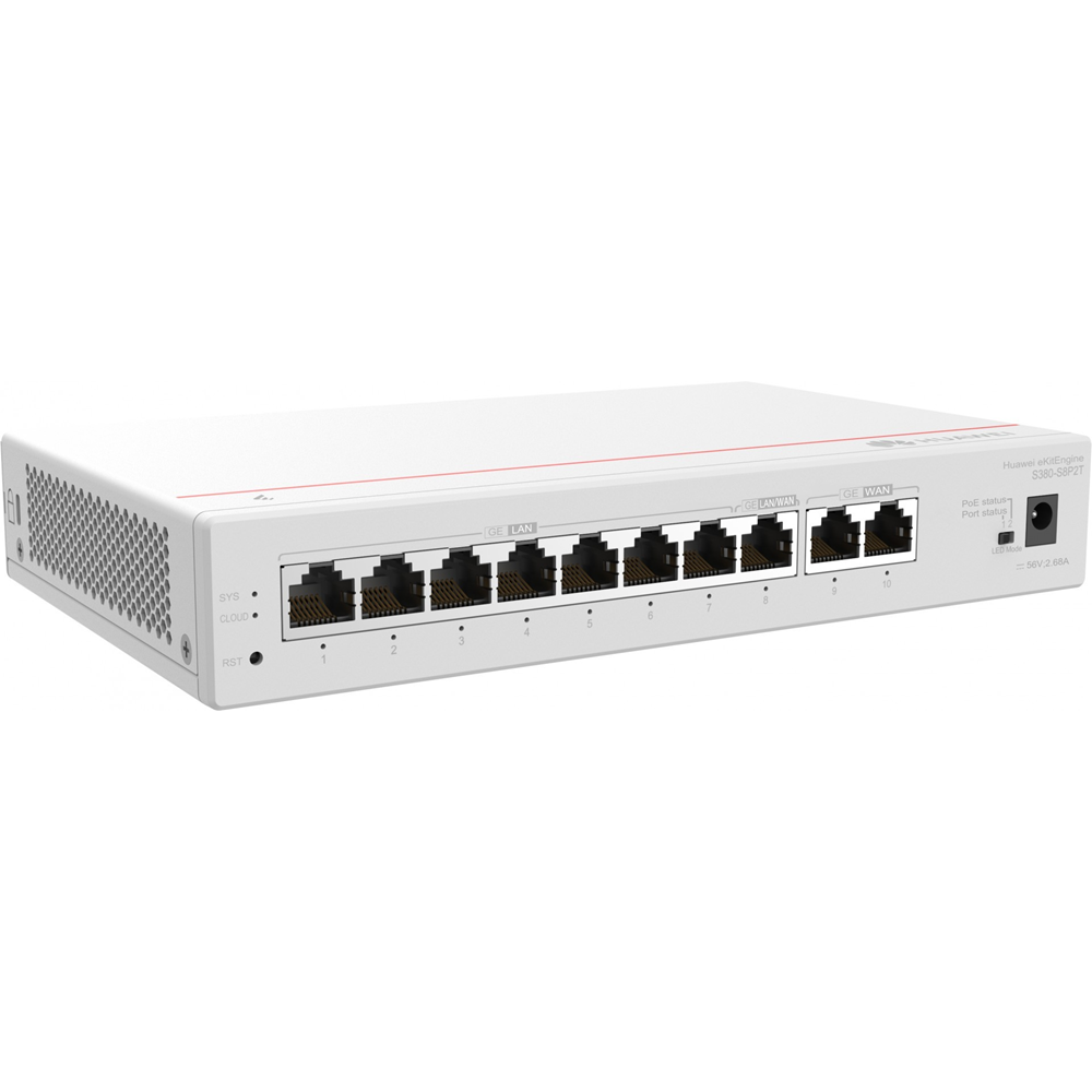 HUAWEI eKitEngine S380-S8P2T 2xGE WAN 8xGE PoE+ LAN 124W 300 Kullanıcı Multi-Service Gateway