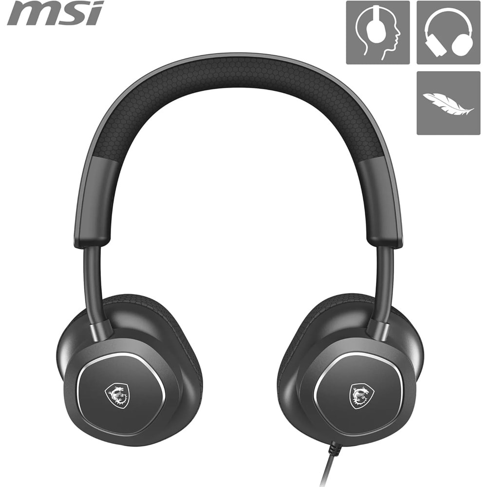 MSI GG Maestro 300 USB-C 7.1 Sanal Çevresel Ses Siyah Oyuncu Kulaklığı