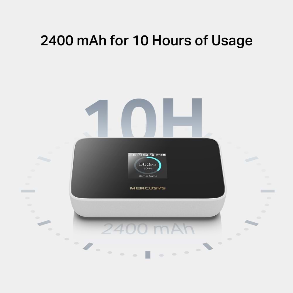 MERCUSYS MT115 4G LTE Wıfı6 AX300 Taşınabilir Router Bataryalı 