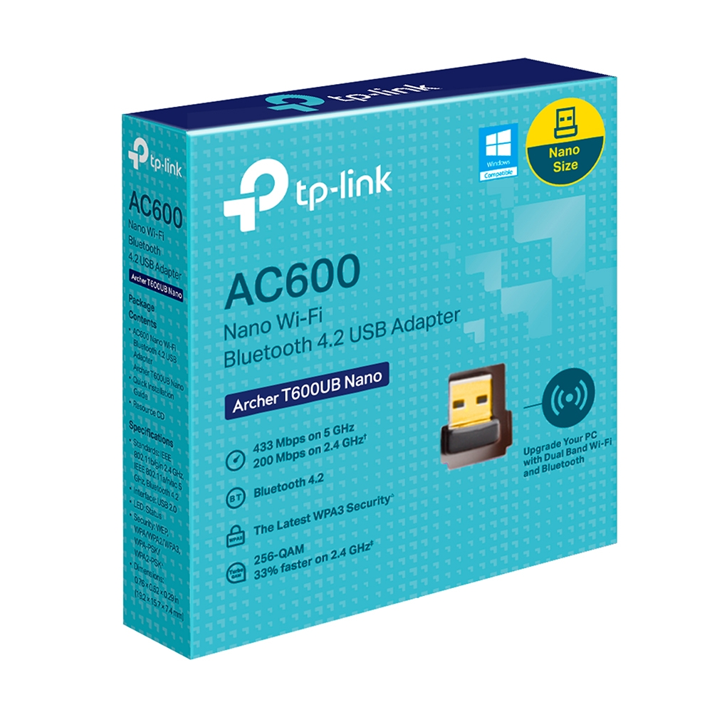 TP-LINK ARCHER T600UB NANO WIFI5 AC600 Bluetooth Kablosuz Ağ Adaptörü 