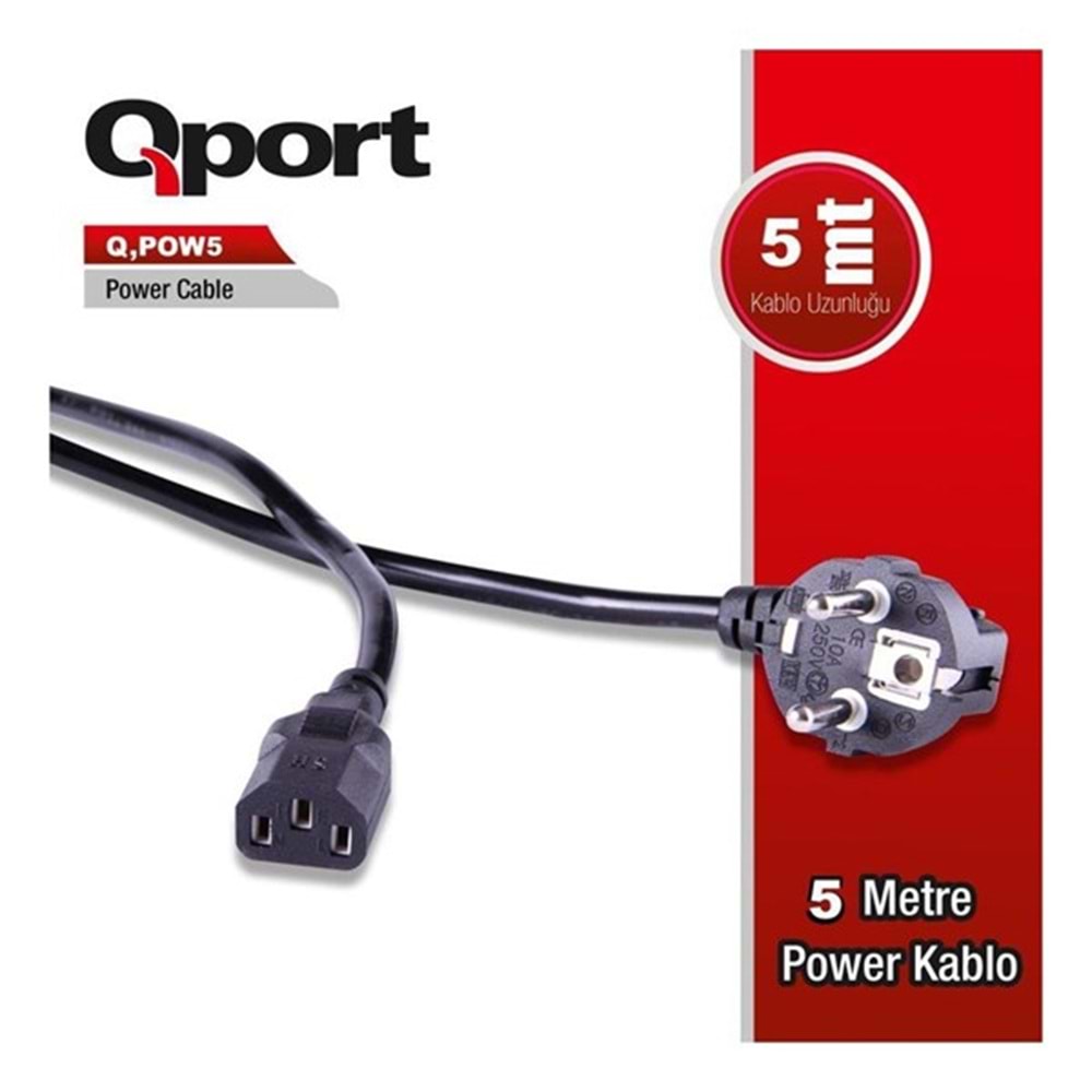 QPORT 5metre Q-POW5 0.75mm Power Kablosu