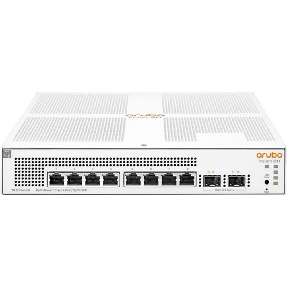 ARUBA 8port / 4port PoE 124w 2-SFP Gigabit Yönetilebilir Switch Instant On 1930-8G JL681A