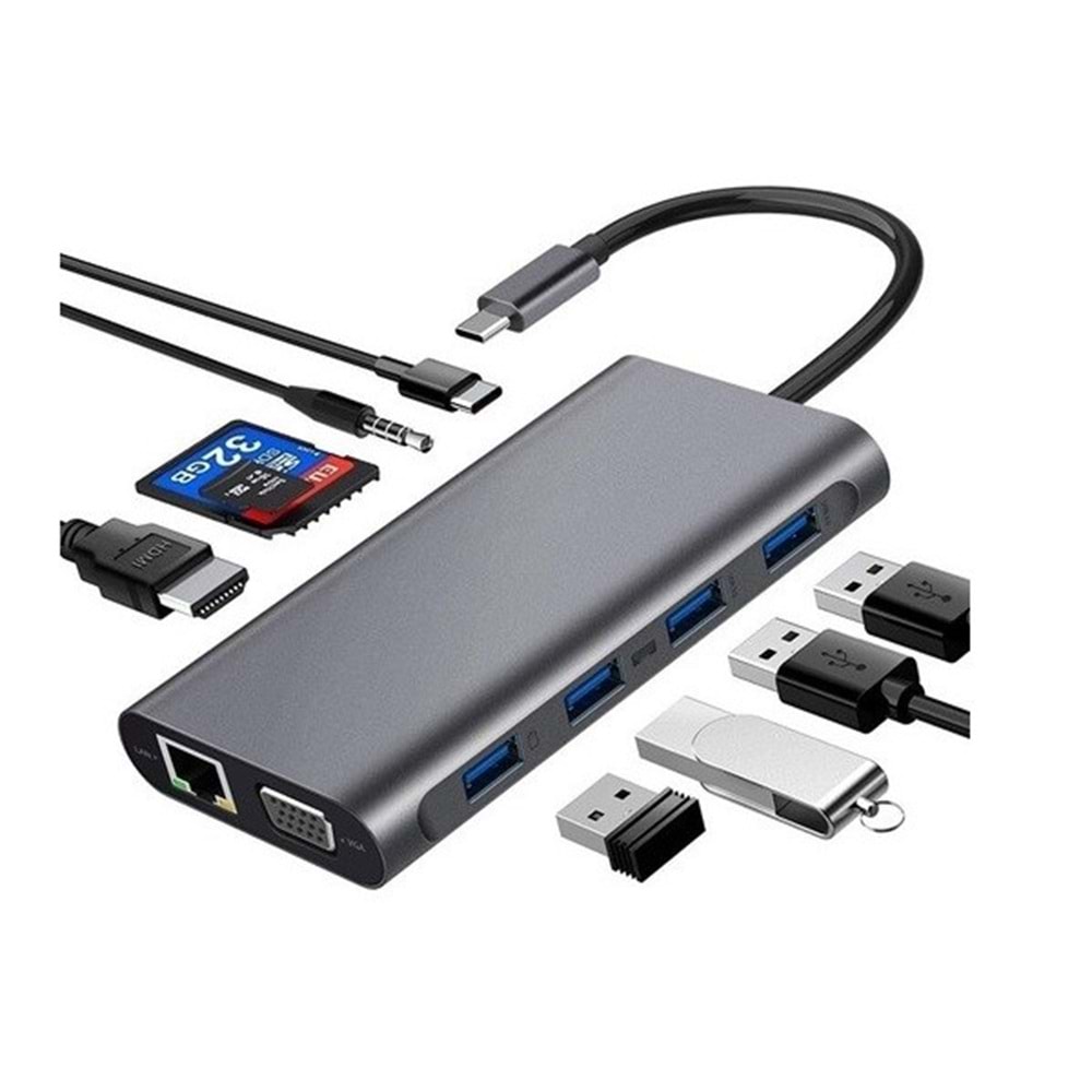 CODEGEN CDG-CNV49 Gigabit TypeC Ethernet Çoklayıcı Hub