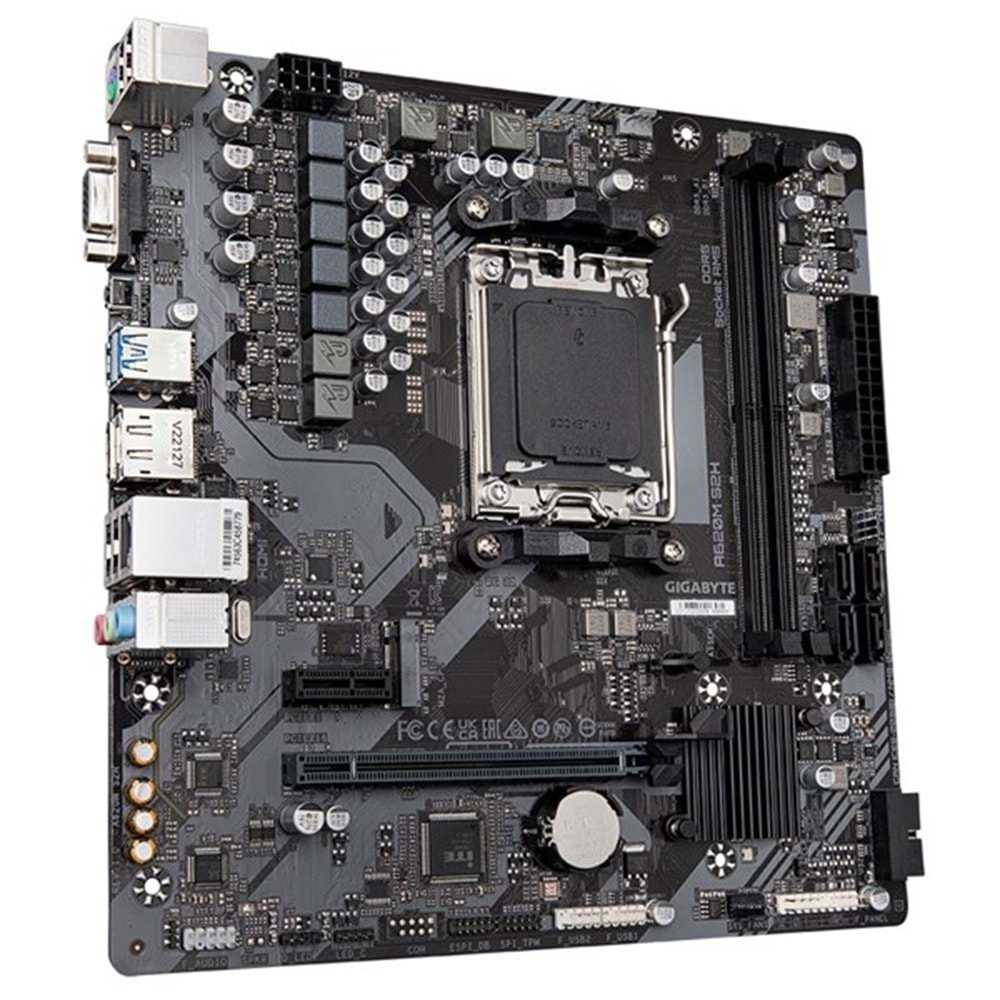 GIGABYTE A620M-S2H DDR5 HDMI DP PCIe 16X v4.0 AM5 mATX