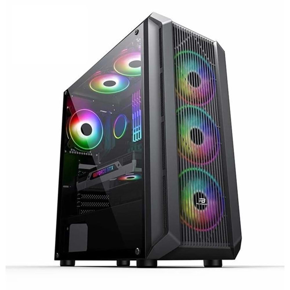 POWERBOOST PB-PH016BB ARGB 4-Fanlı Gaming EATX PC Kasası