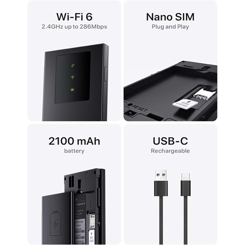 TENDA MF3 WIFI6 Dual Band Mobil 4G LTE Router Bataryalı