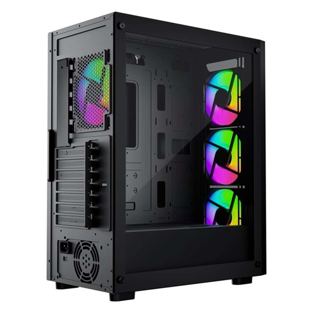 GAMEBOOSTER 650W 80+ WHITE RAIDER E651B Gaming Mid-Tower PC Kasası
