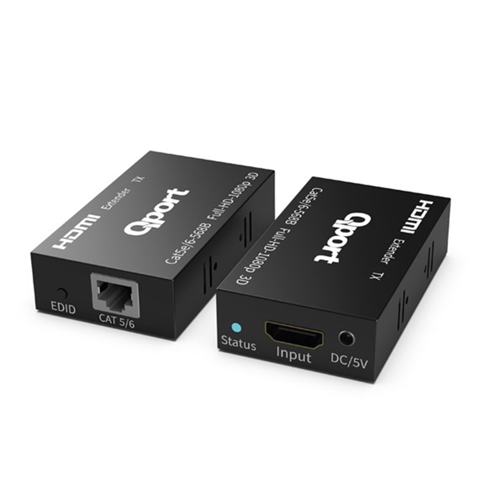 QPORT Q-HEX3 HDMI-CAT6 60metre HDMI Extender