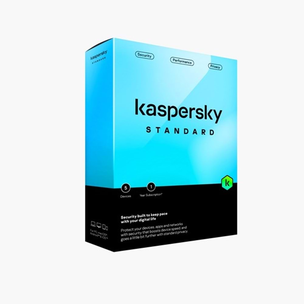 KASPERSKY Standart Trk 2 yıl 1 kullanıcı Antivirüs Programı (Antivirüs)