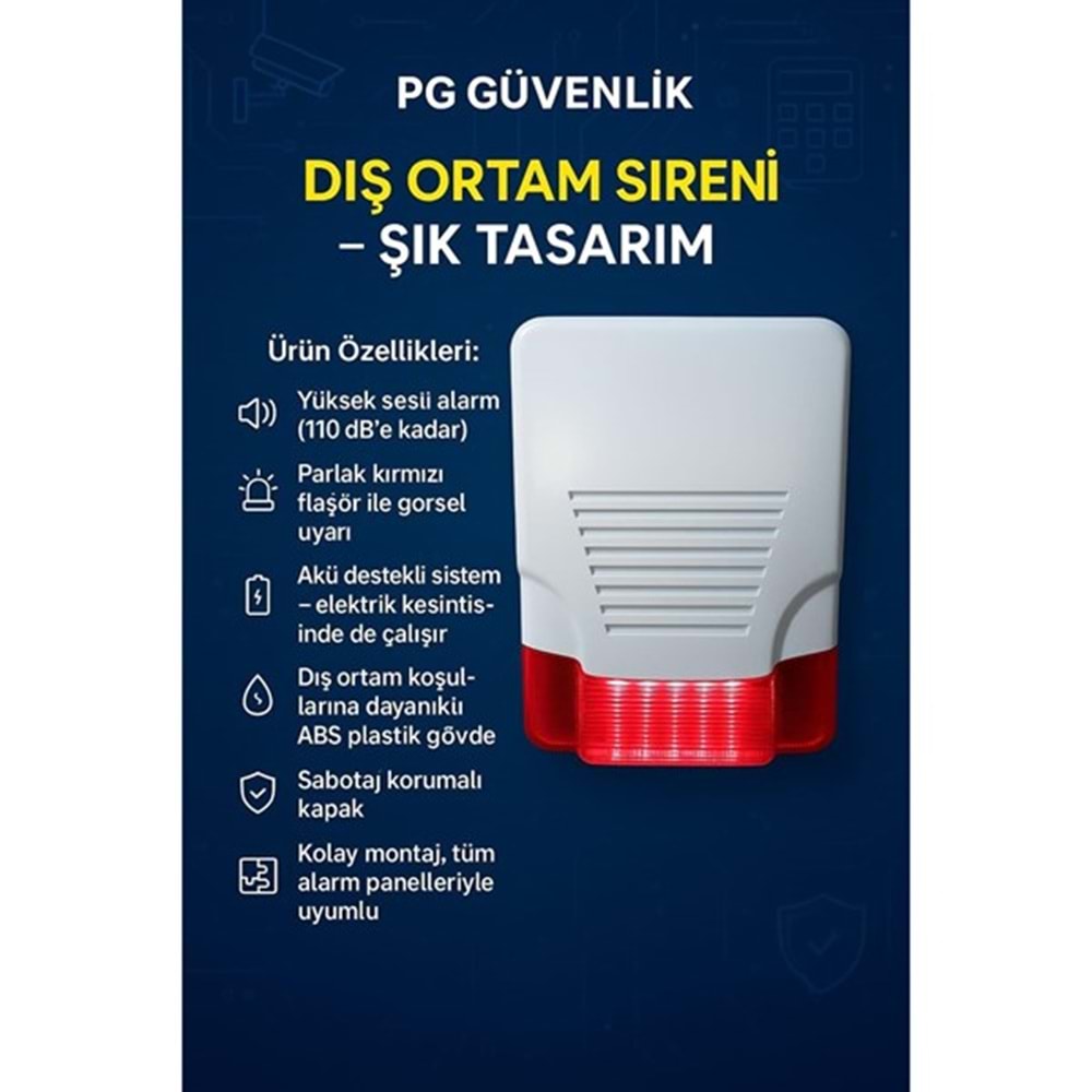 PG PG-SİREN Harici Sahte Siren Flaşörlü