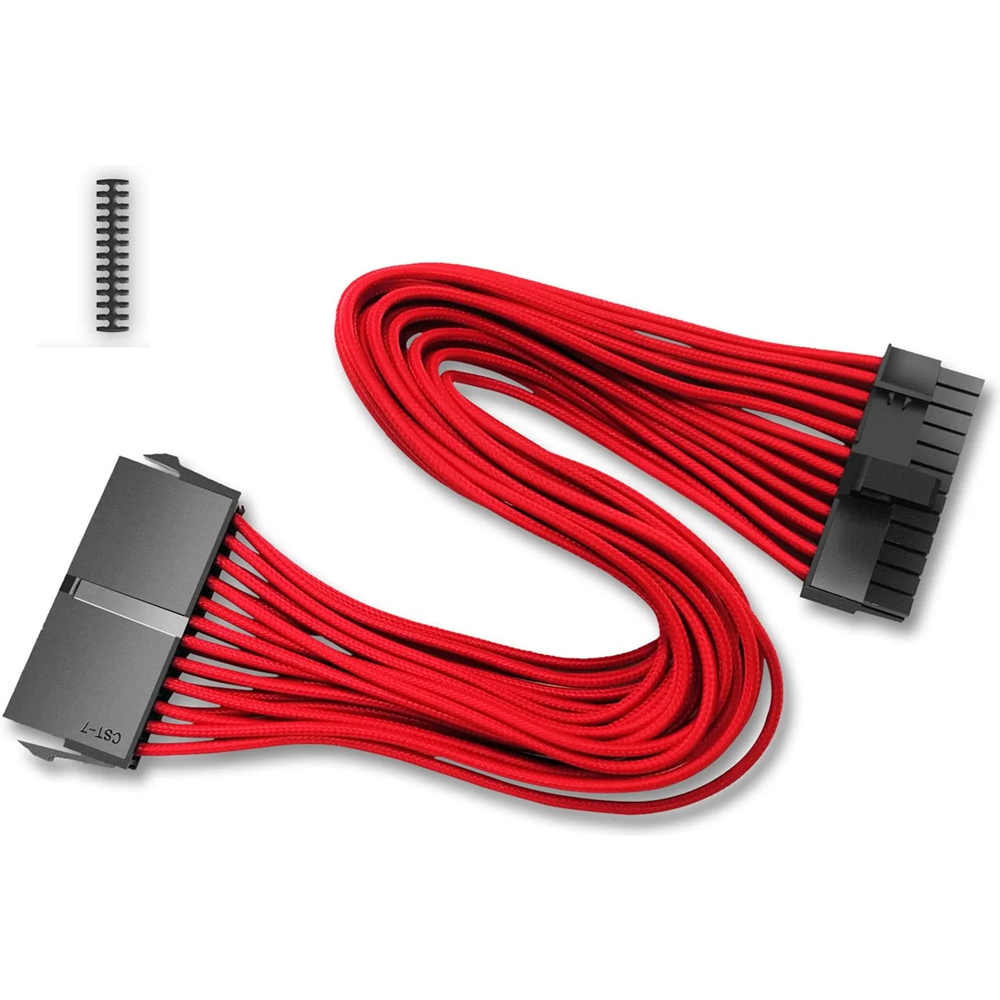 DEEPCOOL EC300-24P-RD 24 Pin ATX Kırmızı Güç Kaynağı Uzatma Kablosu 30cm