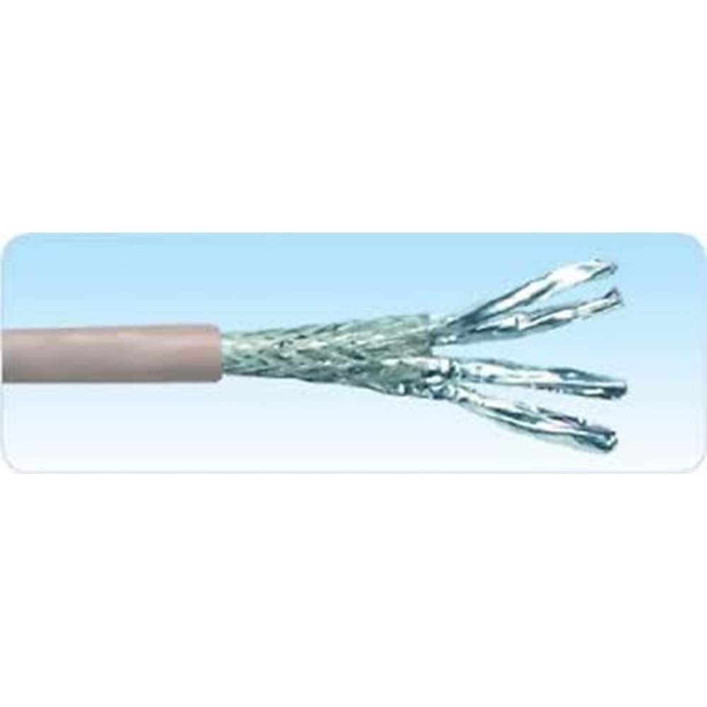 HCS 500metre H07-00412-DP0-FA16 CAT7 S/FTP 4x2x23 AWG Solid Bakır LSZH Gri Network Kablosu