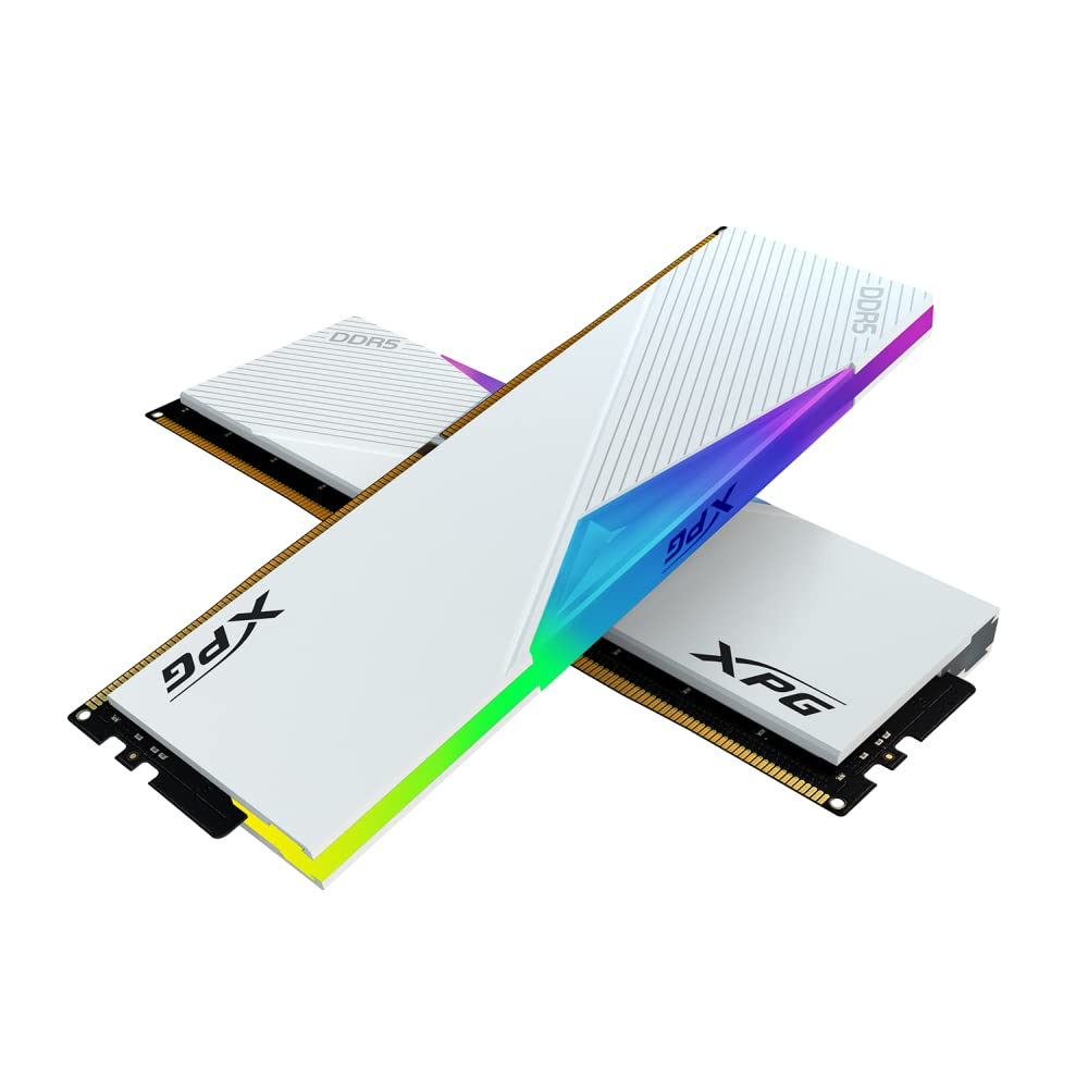XPG 64GB (2X 32GB) DDR5 6400MHZ CL32 RGB DIAL KIT PC RAM BEYAZ / LANCER RGB ROG CERTIFIED AX5U6400C3232G-DWROG