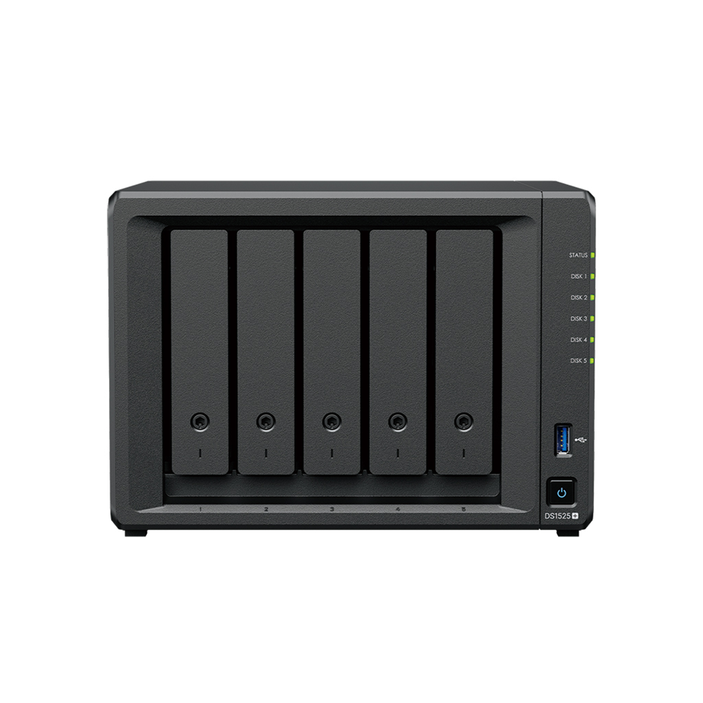 SYNOLOGY 5diskli Ryzen V1500B 16GB RAM-2.5Gbe Nas Server DS1525 PLUS (9845)