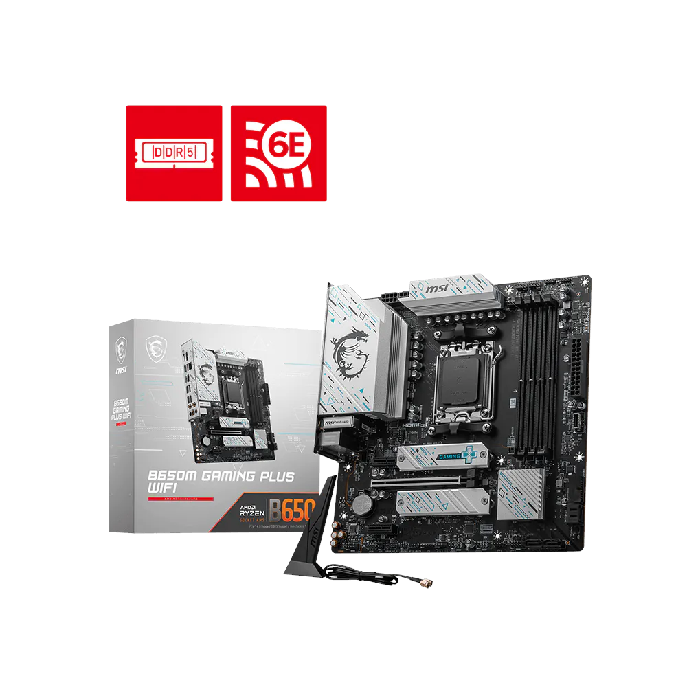 GIGABYTE B650M GAMING PLUS WIFI6E DDR5 HDMI-DP TYPEC PCIE 4.0 AM5 mATX