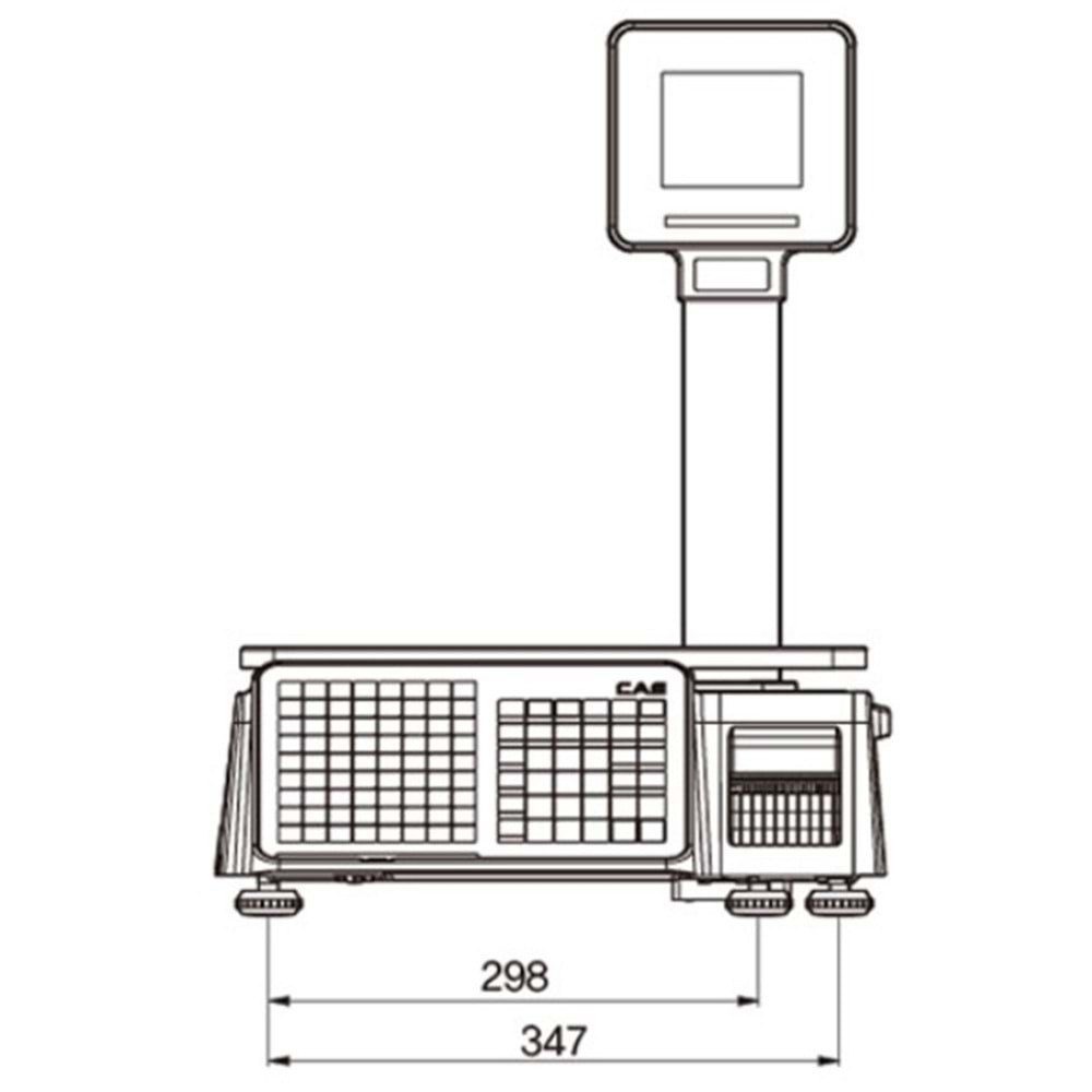 CAS CL3000-P 15 KG 2/5g RS232 Ethernet 100mm/sn 202dpi Boyunlu Barkodlu Etiket Baskılı Terazi
