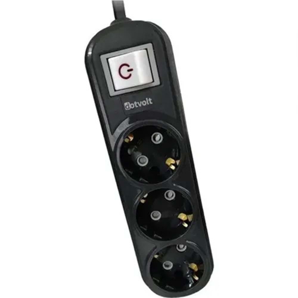 Dotvolt Surge Hunter 3 lü Akım Korumalı Grup Priz 1.5 Metre