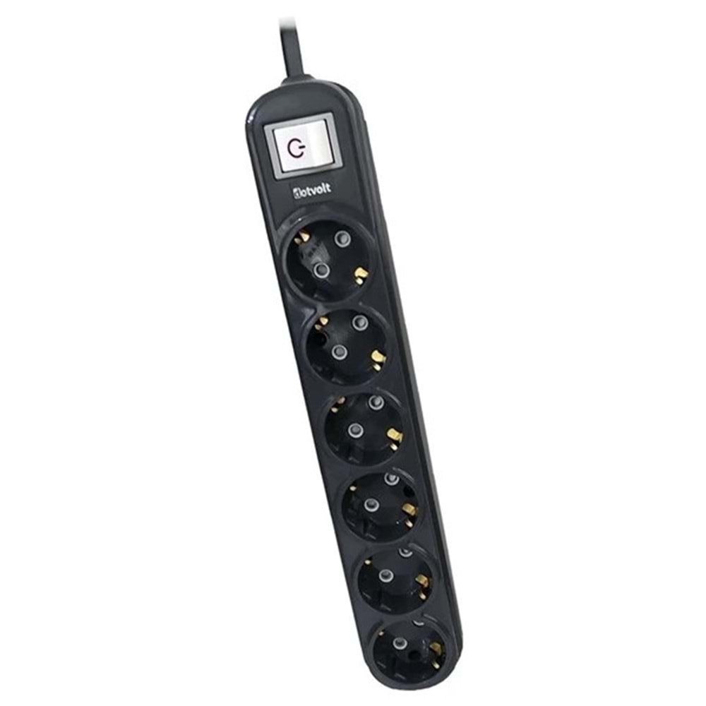 Dotvolt Surge Hunter 6 lı Akım Korumalı Grup Priz 1.5 Metre