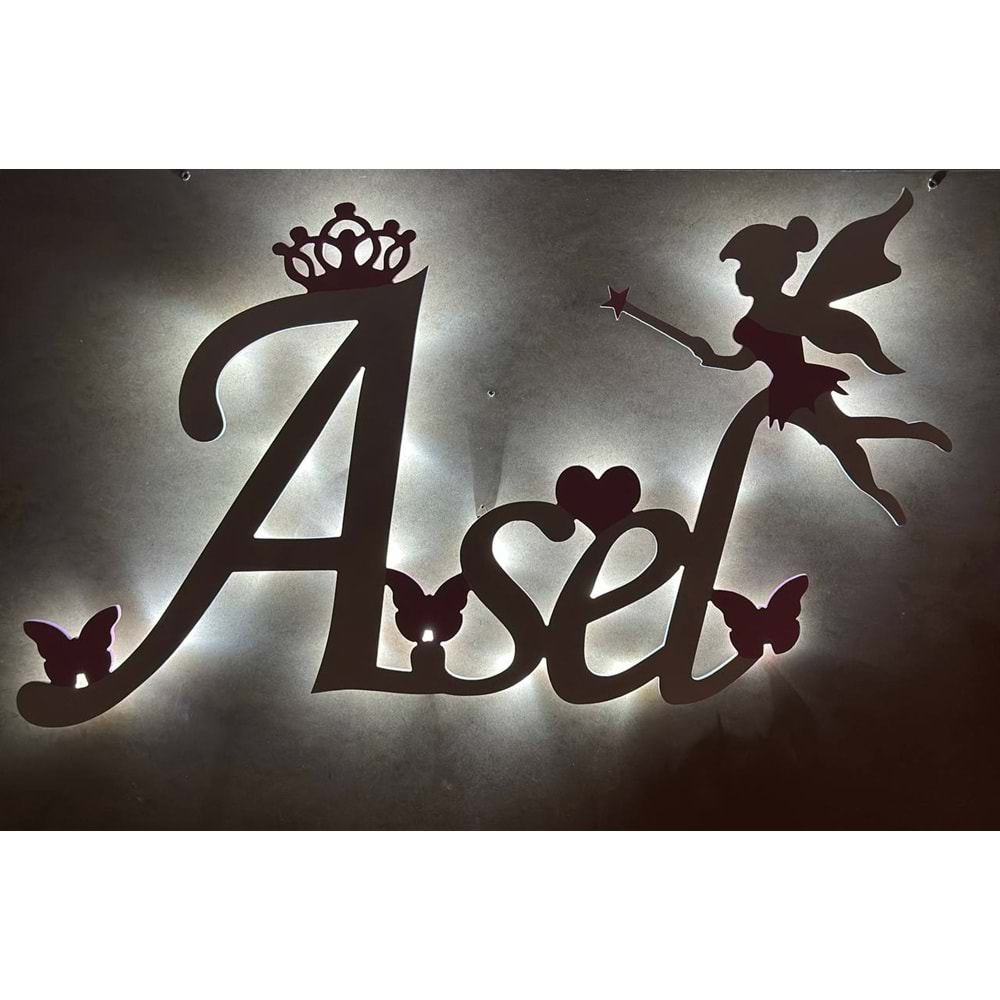 Gece Lambası Led li İsimli Model 80 X 50 CM Peri-1