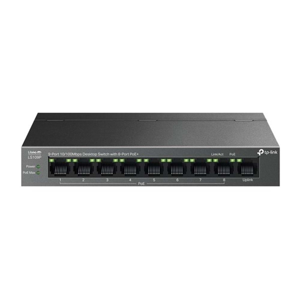 Tp-Link 8 PORT POE 63W 10/100 YÖNETİLEMEZ SWITCH LS109P
