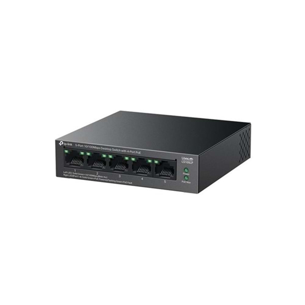 TP-LINK 5PORT 41W 4 PORT POE 10/100 YÖETİLEMEZ SWITCH LS105LP