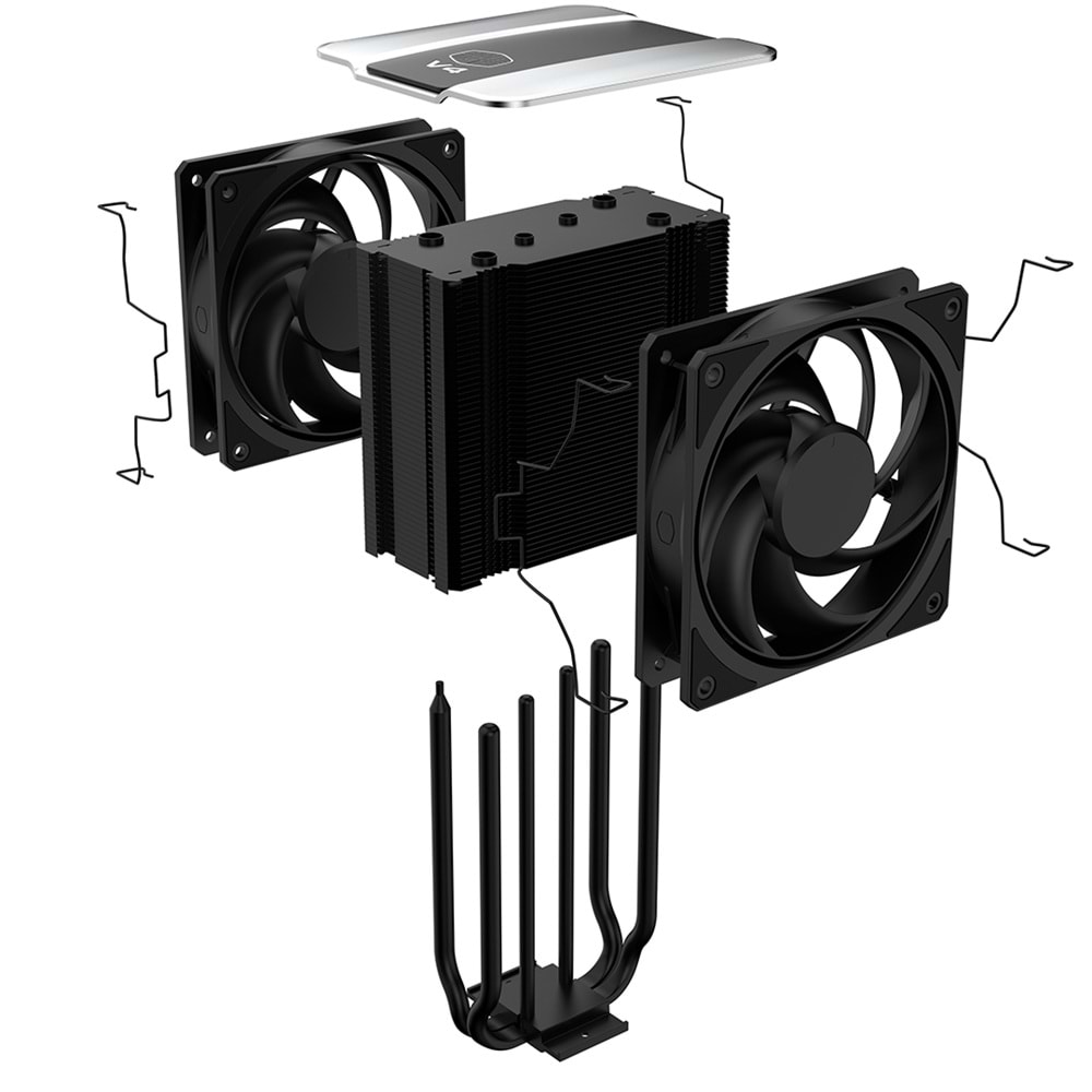 COOLERMASTER V4 ALPHA 3DHP MAZ-T2HP-217PK-R1 AM5-1851p Hava Soğutmalı İşlemci Fanı