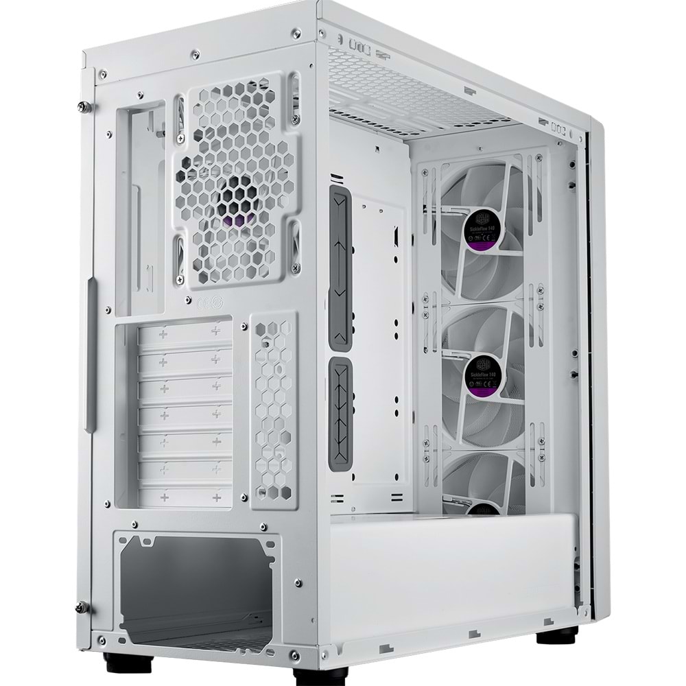 COOLERMASTER MasterBox 600 TG MB600-WGNN-S00 3-14CM ARGB Fanlı Gaming EATX PC Kasası Beyaz