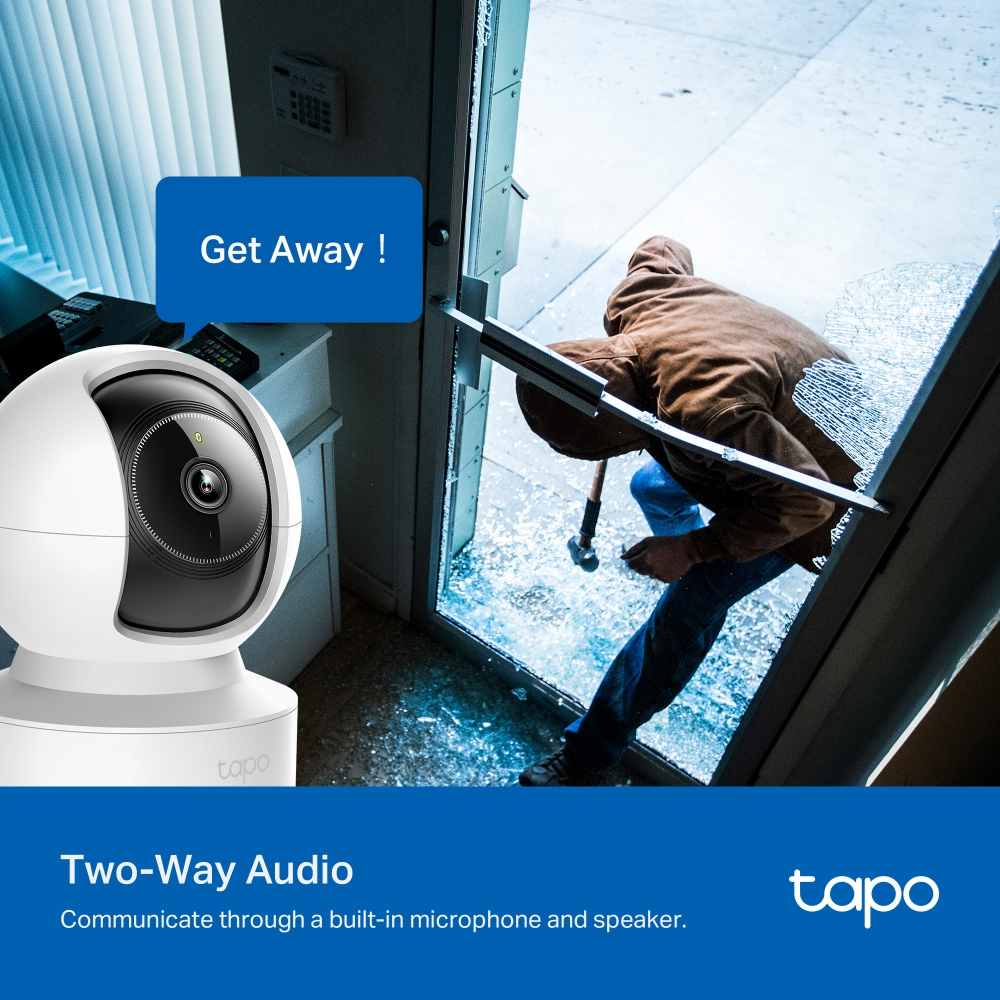 TP-LINK 4MP Pan/Tilt 360° Yatay Kapsama 12m IR Wıfı Ethernet Çift Yönlü Ses 512GB microSD Destekli İç Mekân IP Kamera TAPO C222