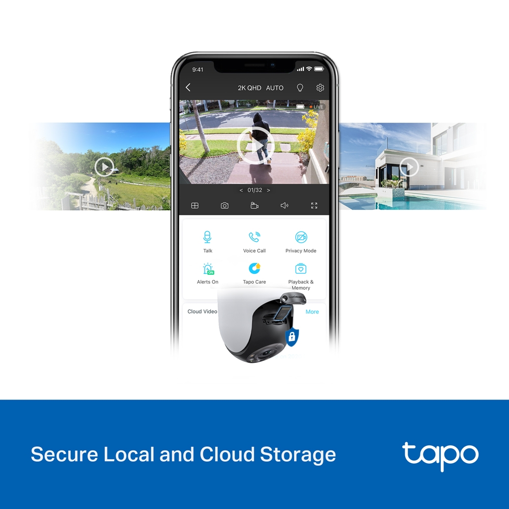 TP-LINK 4MP PTZ Speed Dome Wıfı Kablosuz Pan-Tilt IP Kamera Tapo C520WS