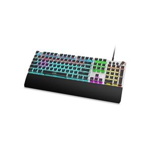 QUADRO Z2000 Kablolu USB RGB Q Trk Gümüş/Siyah Gaming Klavye