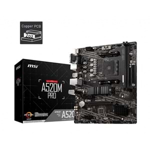 MSI A520M PRO DDR4 HDMI-DP PCIE 4.0 AM4 mATX