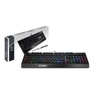 MSI Q TR Vigor GK20 RGB Ledli Sessiz Membran Siyah Oyuncu Klavyesi