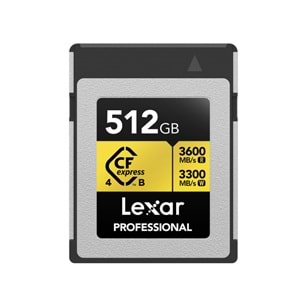 LEXAR 512GB Professional CFexpress Type B Gold Series Hafıza Kartı / LCXEXP4512G-RNENG
