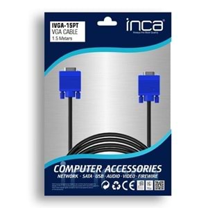 INCA 1.5metre IVGA-15PT VGA Görüntü Kablosu