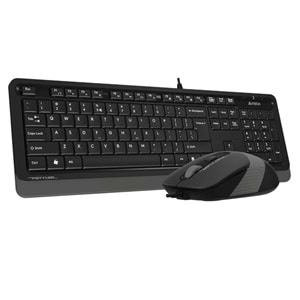 A4TECH F1010 Kablolu USB Q Trk Siyah/Gri Klavye - Mouse Set