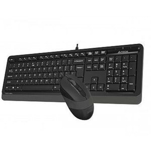 A4TECH F1010 Kablolu USB Q Trk Siyah/Gri Klavye - Mouse Set
