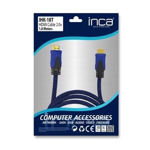 INCA 1.8metre IHK-18T HDMI Görüntü Kablosu 2.0v 4K 60Hz