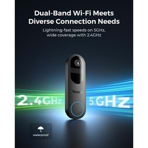 REOLINK 4MP Video Dorbell Bataryalı Kapı Zili IP Kamera PoE