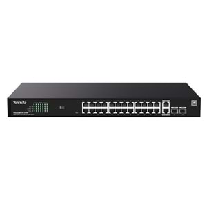 TENDA 24port PoE 410w 2-SFP Gigabit Yönetilemez Switch TEG2228P-24-410W