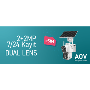 INOX 2+2MP PTZ Speed Dome 3.6mm Kablosuz IP Solar Kamera 4G Sim Kart Destekli X15