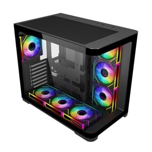 GAMEBOOSTER 850w 80+ BRONZE GB-G2852B-850W Gaming Mid-Tower PC Kasası Siyah 7-Fanlı