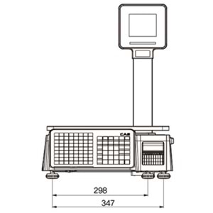 CAS CL3000-P 15 KG 2/5g RS232 Ethernet 100mm/sn 202dpi Boyunlu Barkodlu Etiket Baskılı Terazi