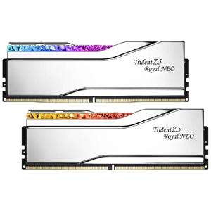 GSKILL 64GB (2X 32GB) DDR5 6000MHZ CL26 RGB DUAL KIT PC RAM / TRIDENT Z5 ROYAL Royal NEO SILVER F5-6000J2636H32GX2-TR5NS